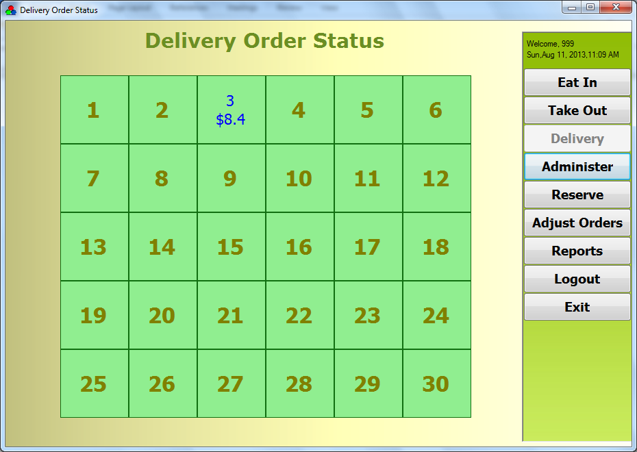 RMPOS delivery screen