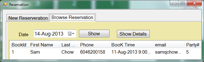 reservation status